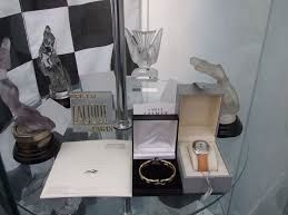 Lalique pieces on display at our Gallery along with the 'MASCOT' watch.